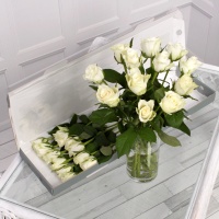 Letterbox White Roses