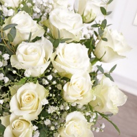 Sympathy White rose flowers