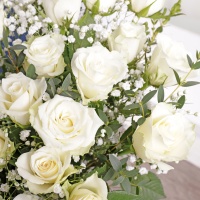 Sympathy Bouquet of White Roses