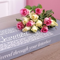 Letterbox Pink & White Roses